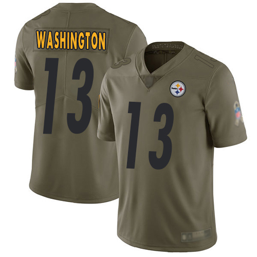 Youth Pittsburgh Steelers Football #13 Limited Olive James Washington 2017 Salute to Service Nike NFL Jersey->youth nfl jersey->Youth Jersey